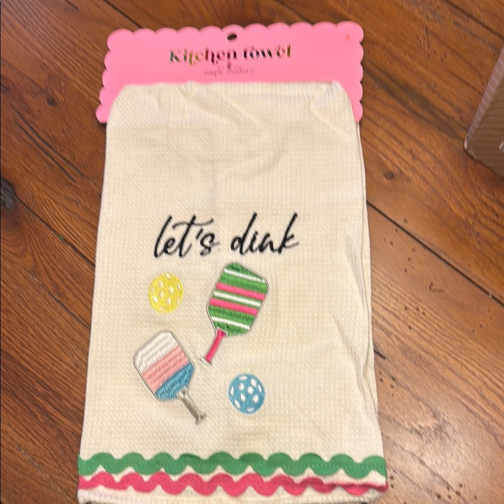 Simply Southern Kitchen Towel with Colorful Pickleball Design